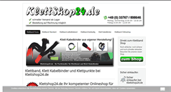 Desktop Screenshot of klettshop24.de